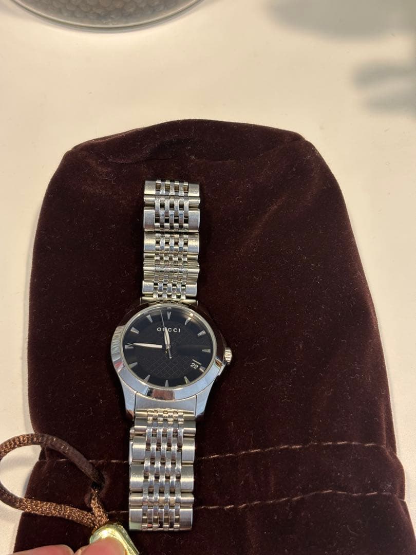 GUCCI 自動巻き 腕時計 シルバー