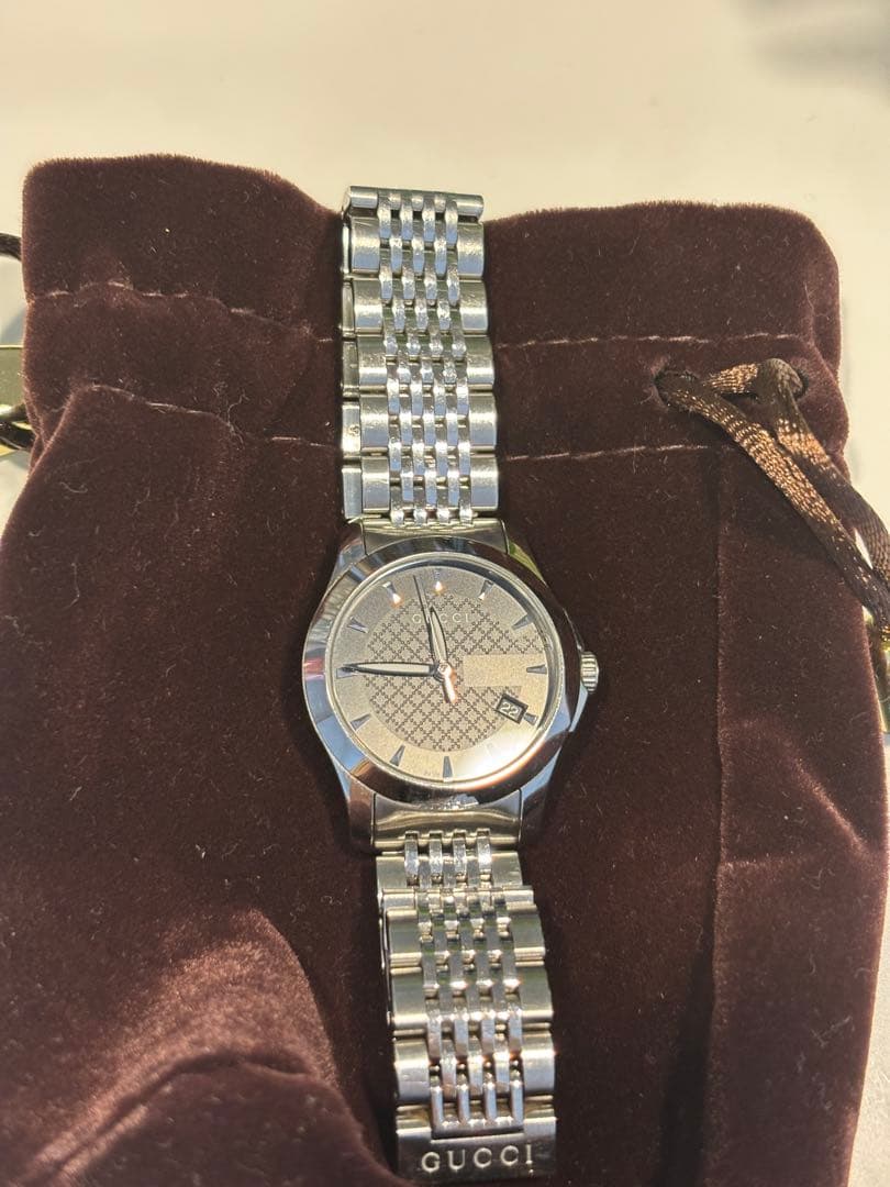 GUCCI 自動巻き 腕時計 シルバー