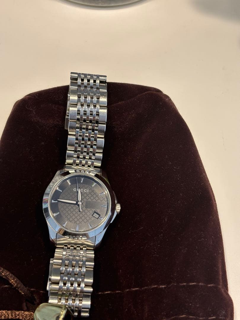 GUCCI 自動巻き 腕時計 シルバー