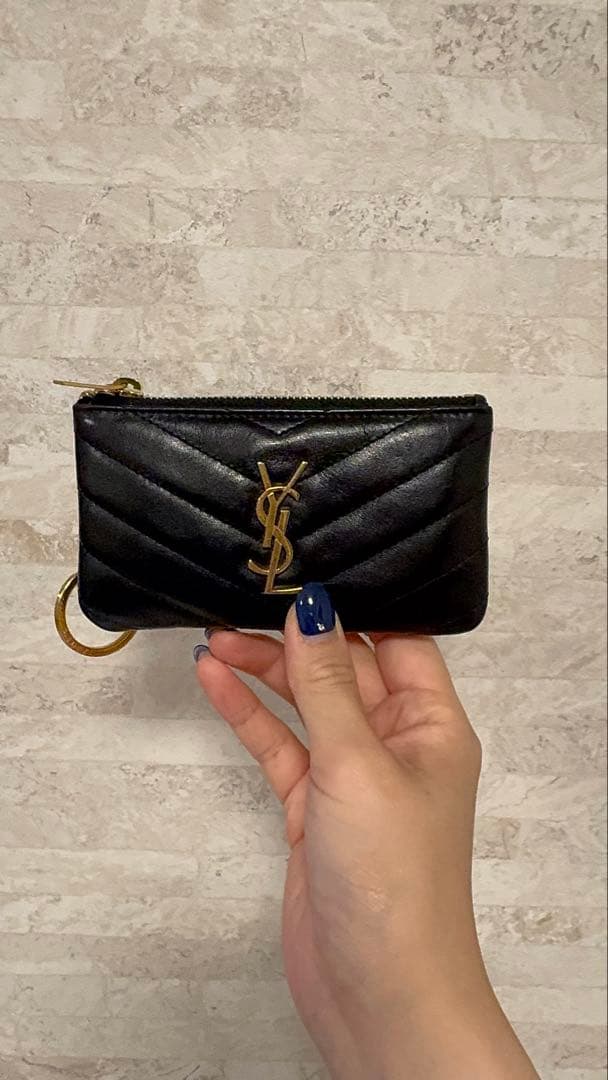 YSL モノグラム・サンローラン キーポーチ ブラック