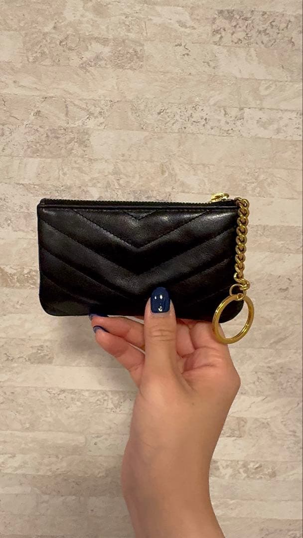 YSL モノグラム・サンローラン キーポーチ ブラック