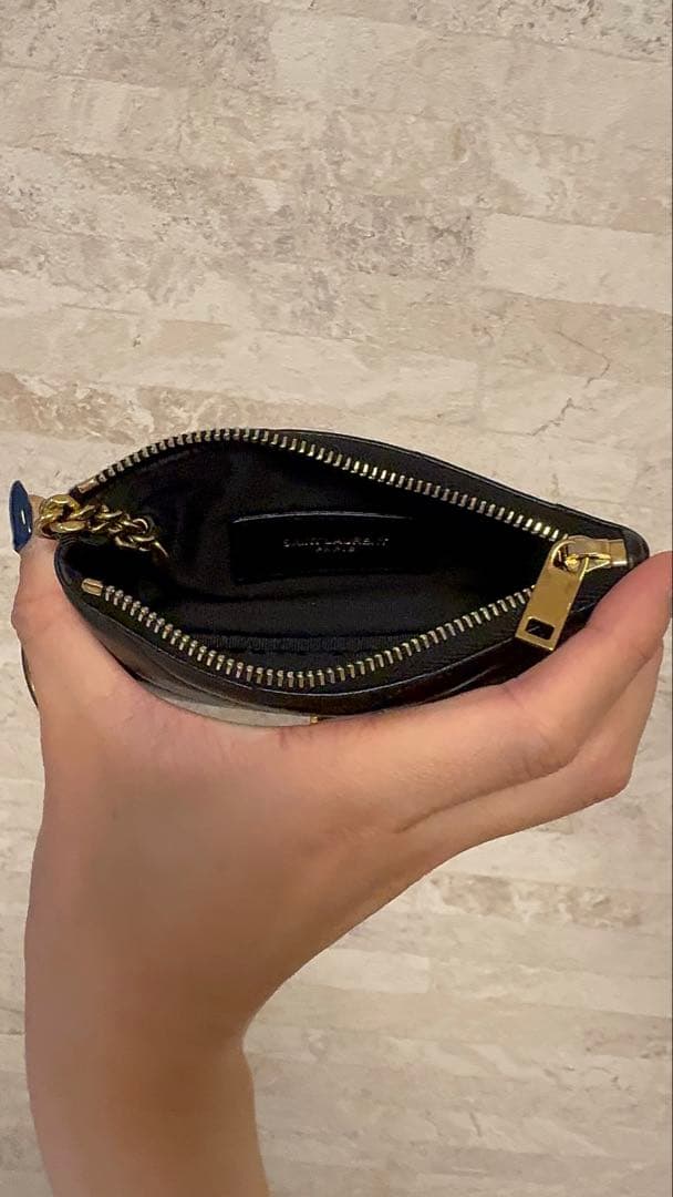 YSL モノグラム・サンローラン キーポーチ ブラック