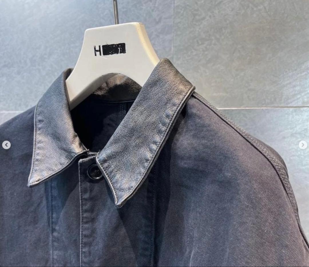 H BEAUTY&YOUTH ＜H＞フェード レザーカラー カバーオール