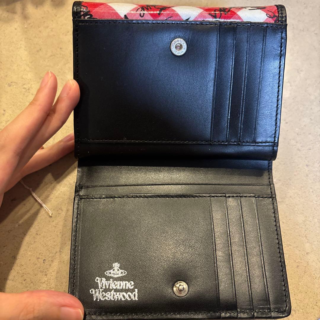 新品 Vivienne Westwood 財布 赤チェック