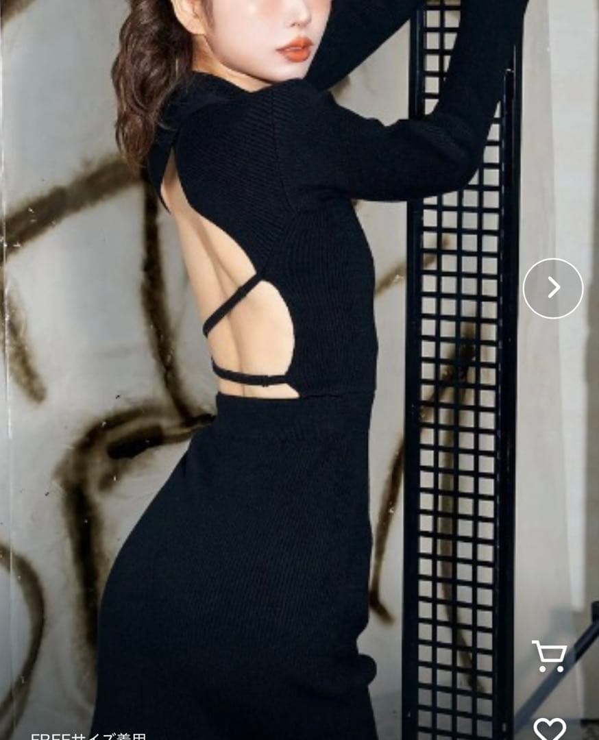 Darich バックオープンベルトニットワンピース 無地 秋、冬 ダーリッチ