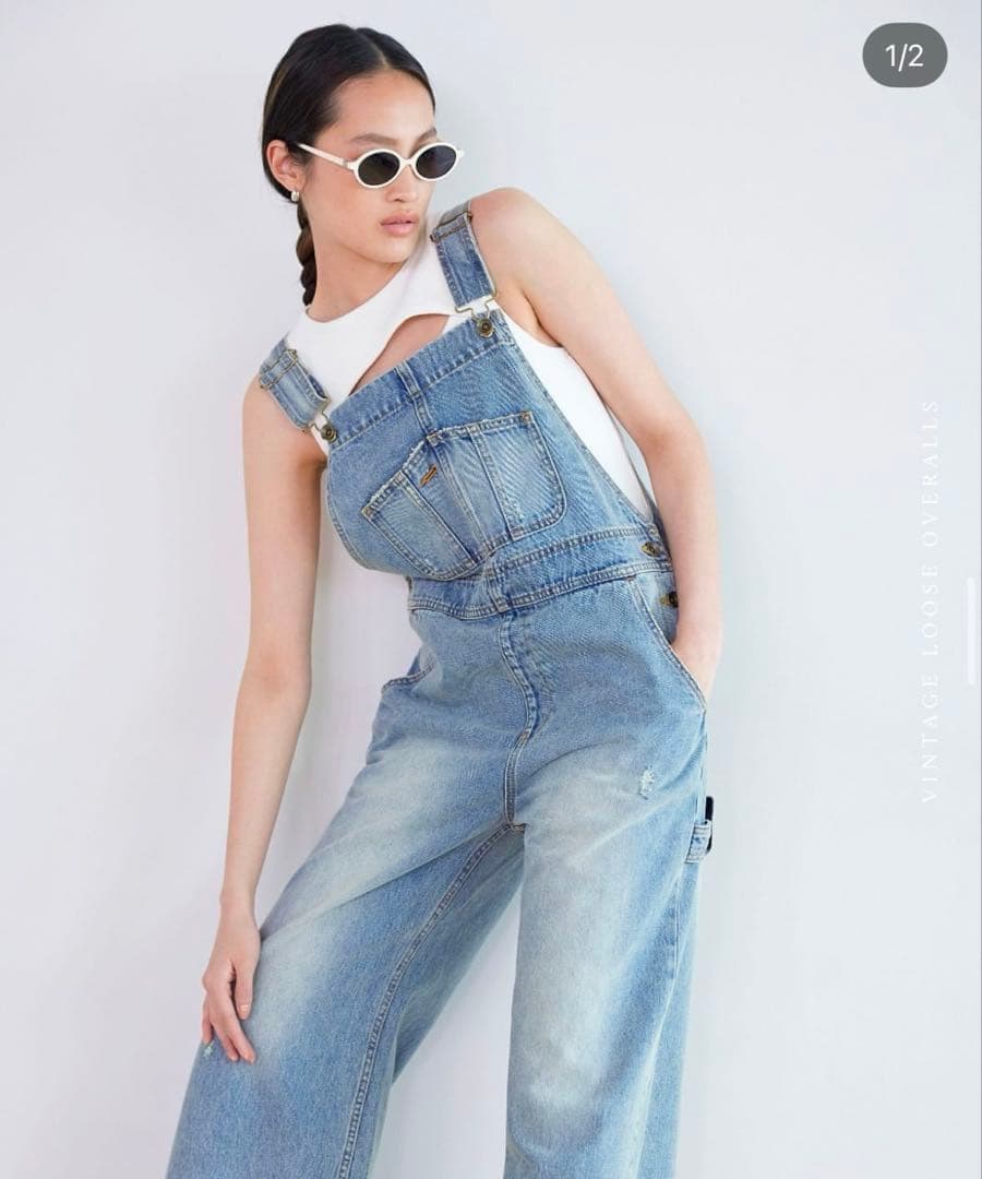 新品SeaRoomlynn Vintage looseオーバーオール M