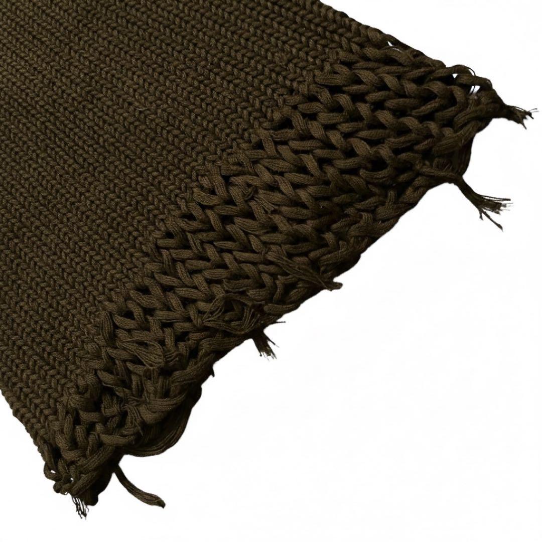 入手困難 ダメージ加工 黒 編み込み ロングビーニー