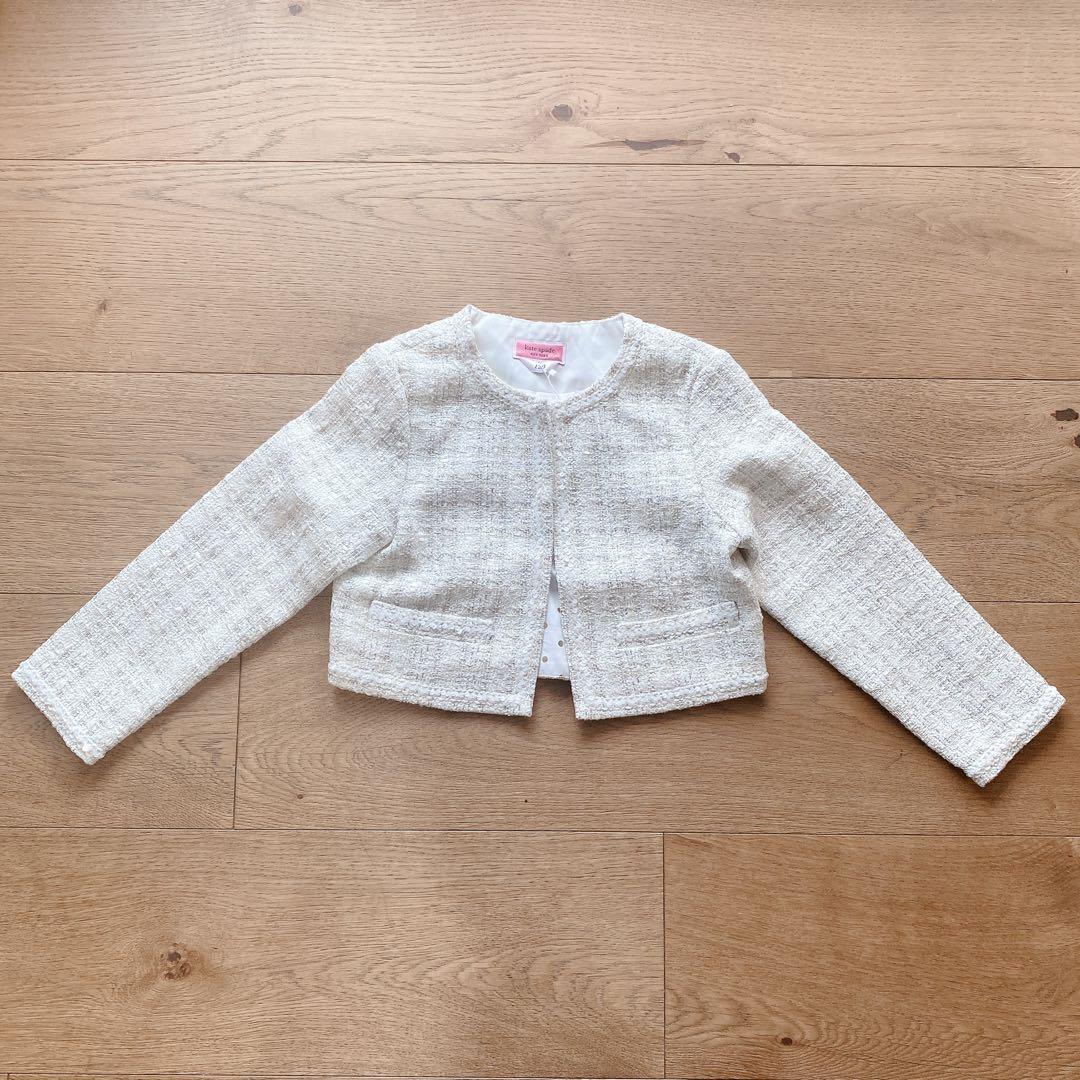 新品　ケイトスペード　ジャケット　120-130 白