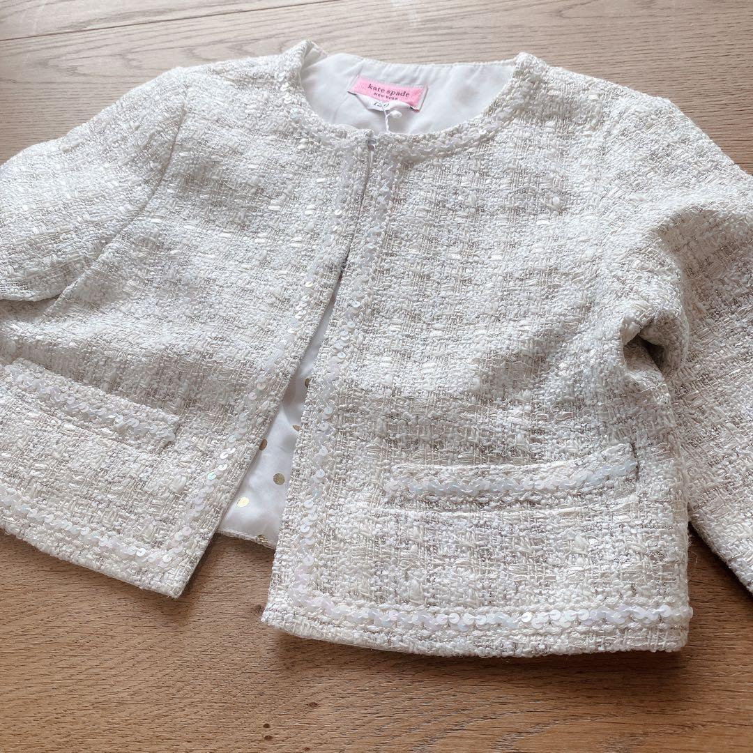 新品　ケイトスペード　ジャケット　120-130 白