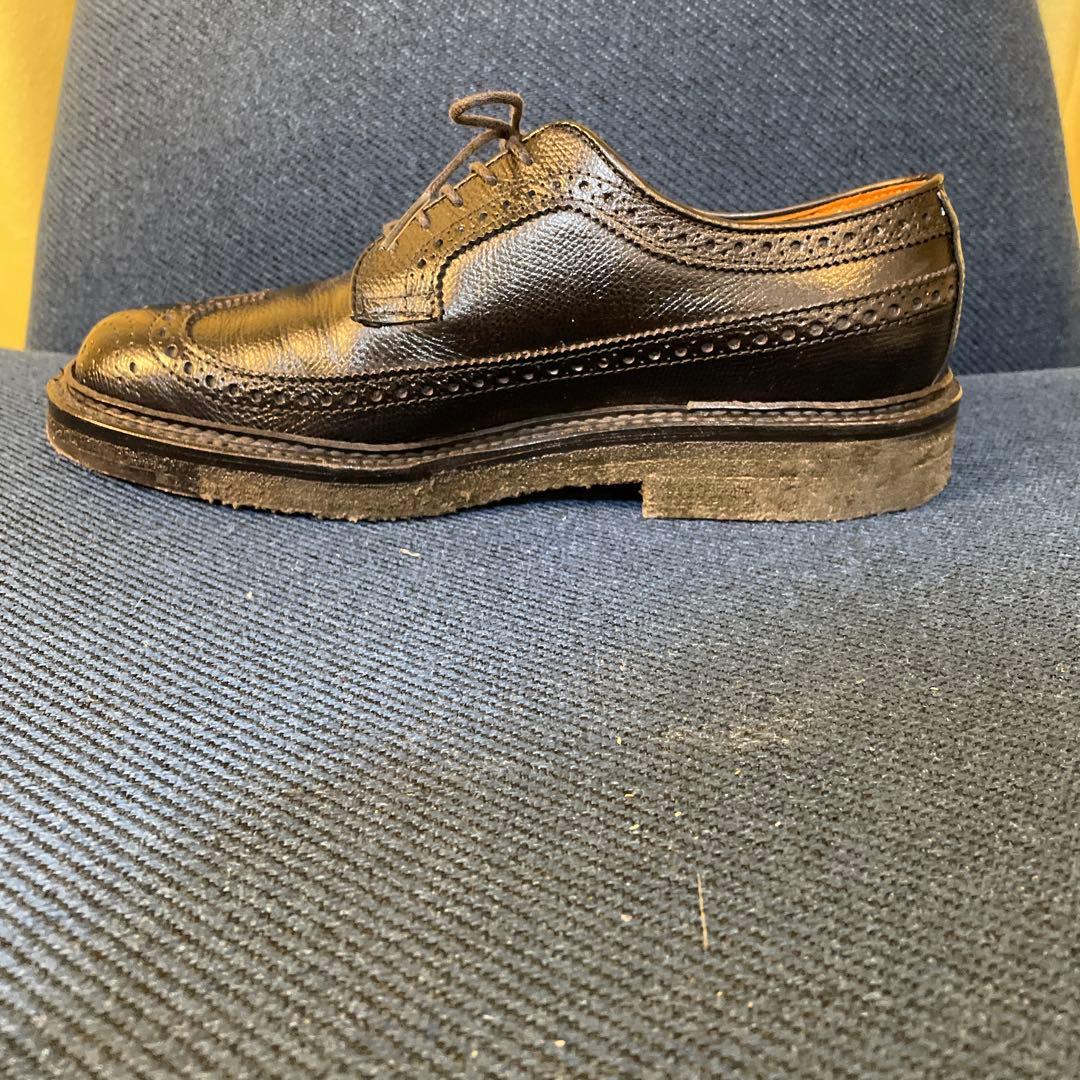 極美品　オールデン　ロングウイングチップ　黒　クレープソール　５ハーフ
