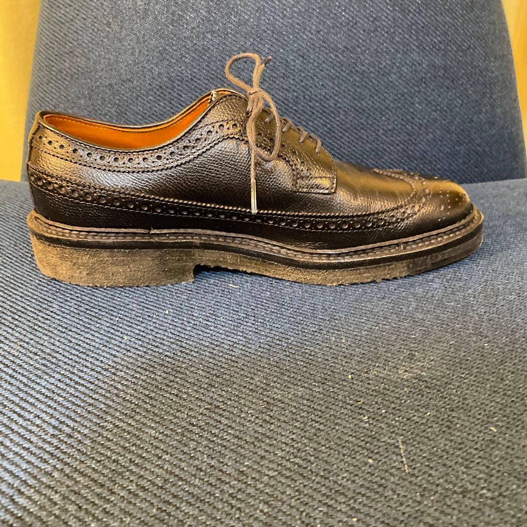 極美品　オールデン　ロングウイングチップ　黒　クレープソール　５ハーフ