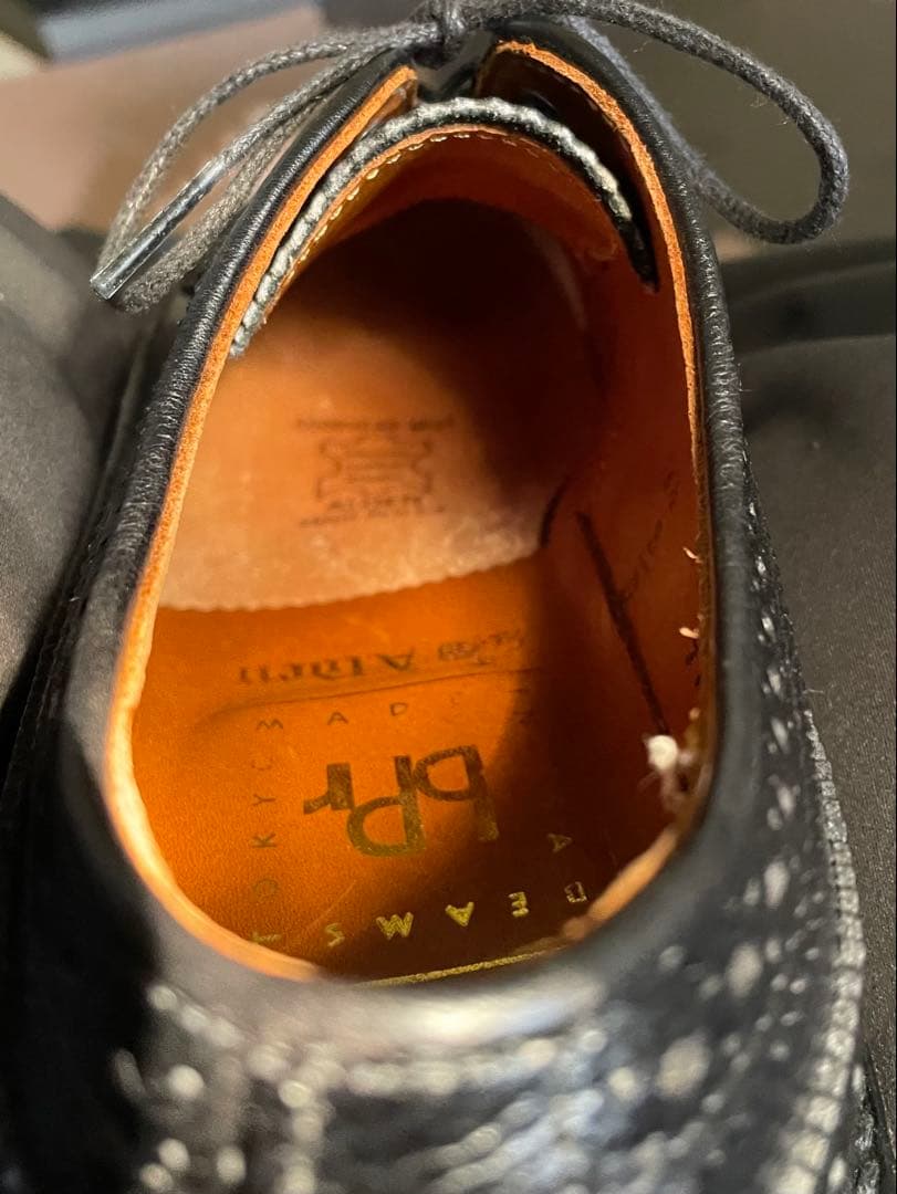 極美品　オールデン　ロングウイングチップ　黒　クレープソール　５ハーフ