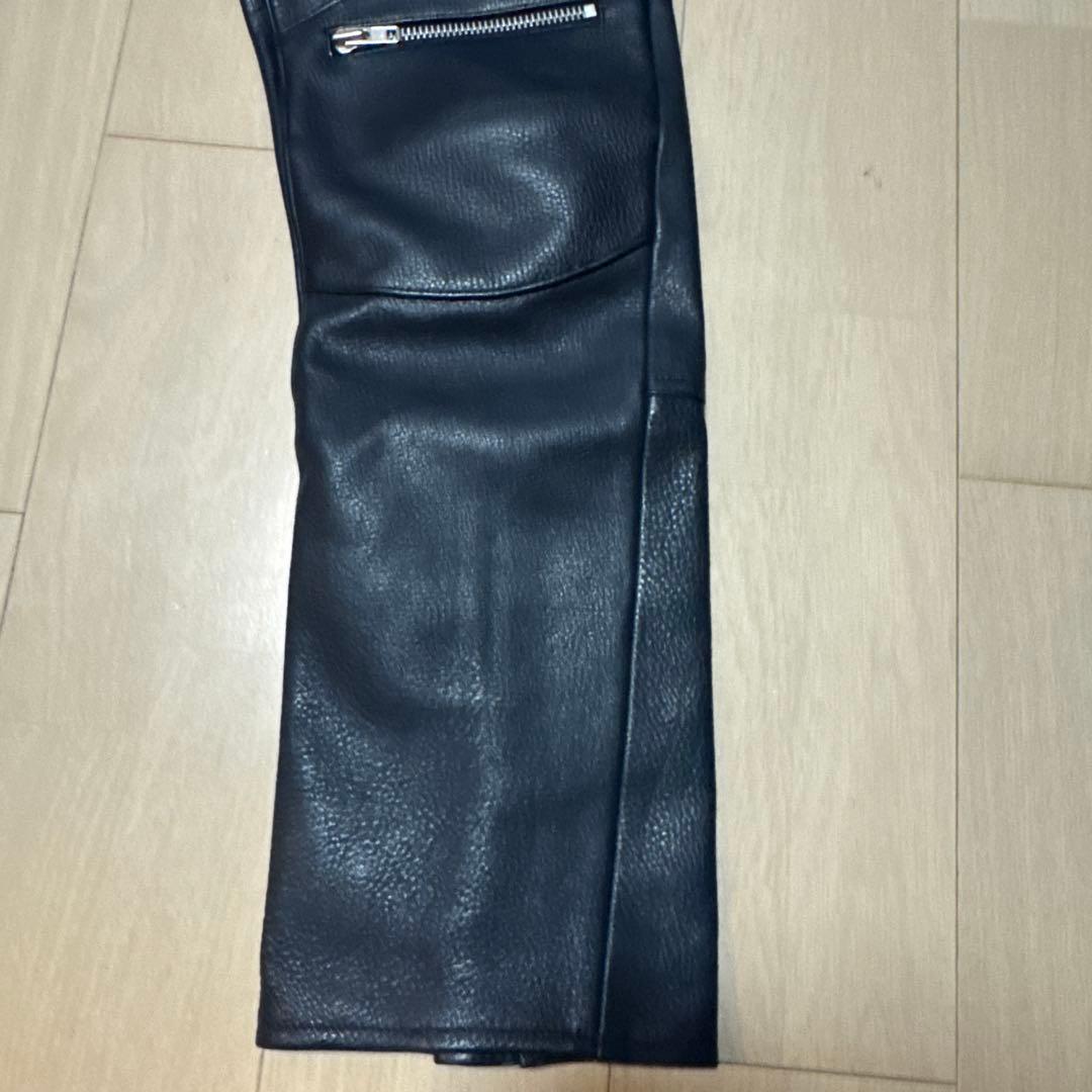白*様 ROARS ORIGINAL パテットレザーパンツ ネイビー サイズ M
