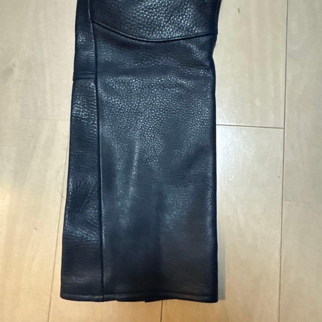 白*様 ROARS ORIGINAL パテットレザーパンツ ネイビー サイズ M