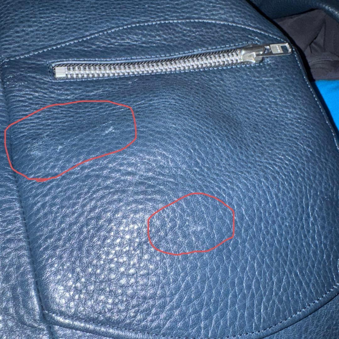 白*様 ROARS ORIGINAL パテットレザーパンツ ネイビー サイズ M