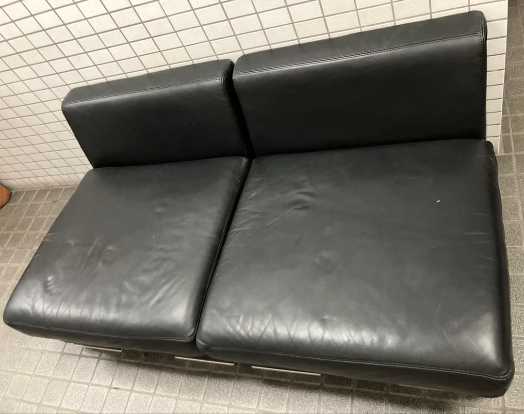 INCANTO DIVANIインカントIDC大塚家具 総革ユニット2人掛けソファ