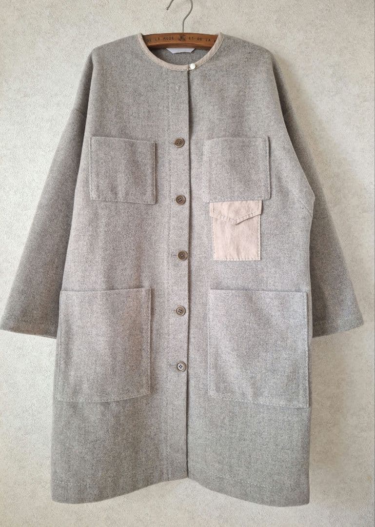 【専用】homspun ハイカットメルトンポケットコート 21AW 日本製