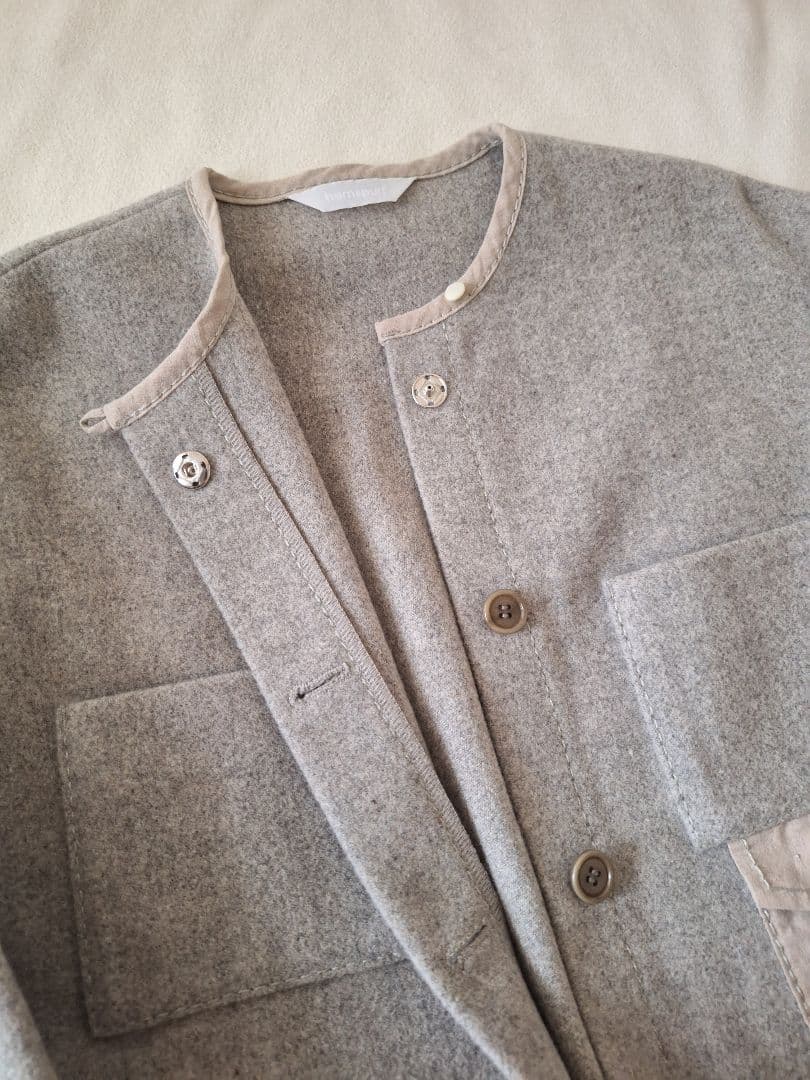 【専用】homspun ハイカットメルトンポケットコート 21AW 日本製