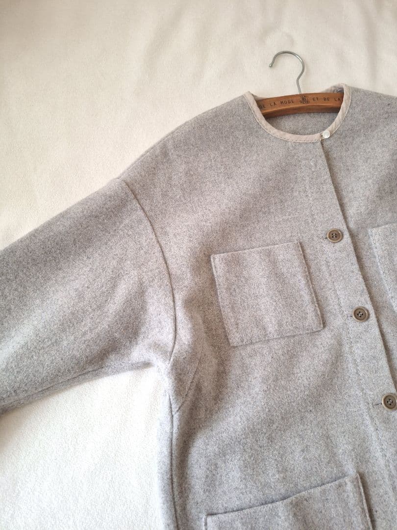 【専用】homspun ハイカットメルトンポケットコート 21AW 日本製