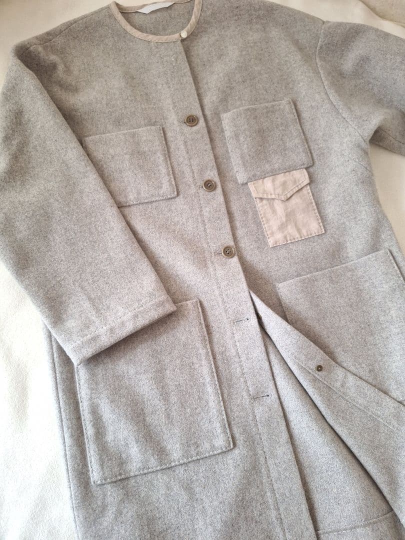 【専用】homspun ハイカットメルトンポケットコート 21AW 日本製