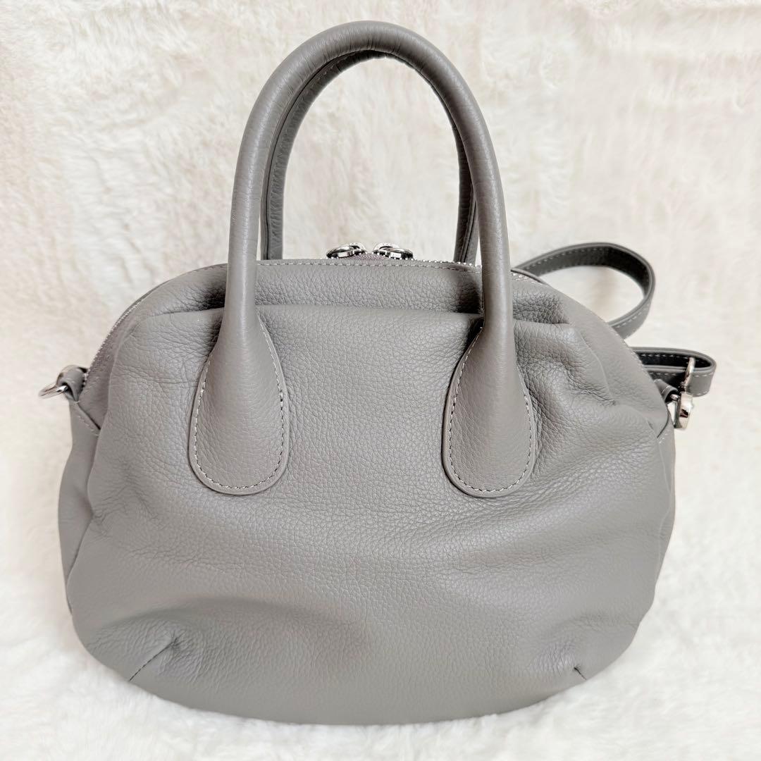 美品✨ビアズリー　ラウンドミニボストンバッグ　トープ　完売品　2wayバッグ