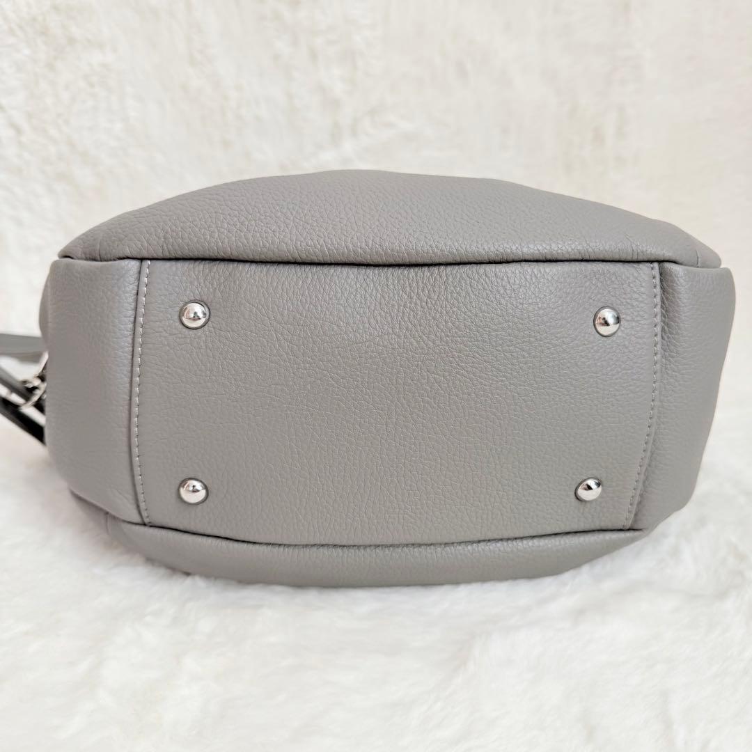 美品✨ビアズリー　ラウンドミニボストンバッグ　トープ　完売品　2wayバッグ