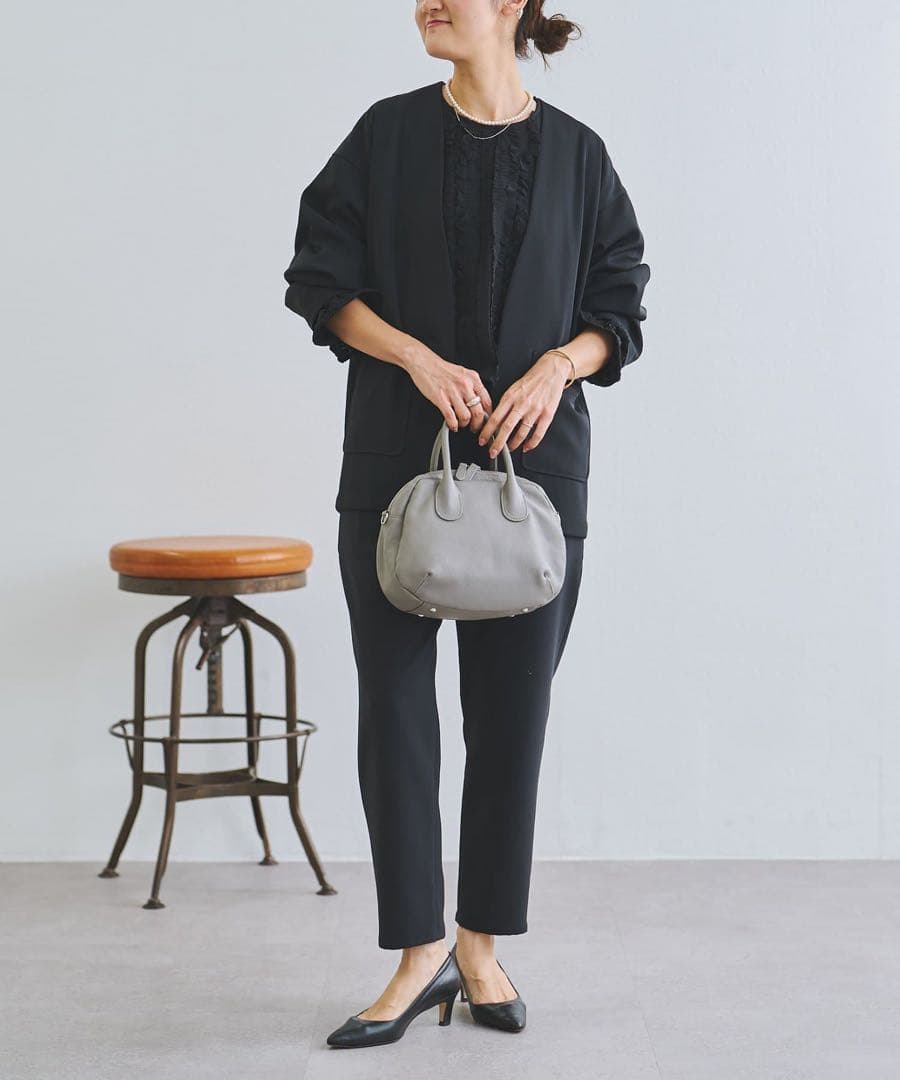 美品✨ビアズリー　ラウンドミニボストンバッグ　トープ　完売品　2wayバッグ