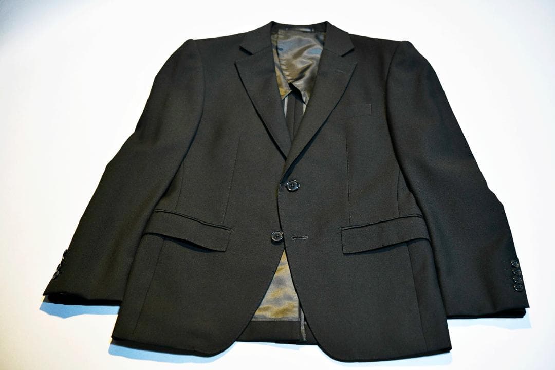 シングル　ブラックフォーマル　ブラックスーツ　礼服　冠婚葬祭　オリヒカ　A4