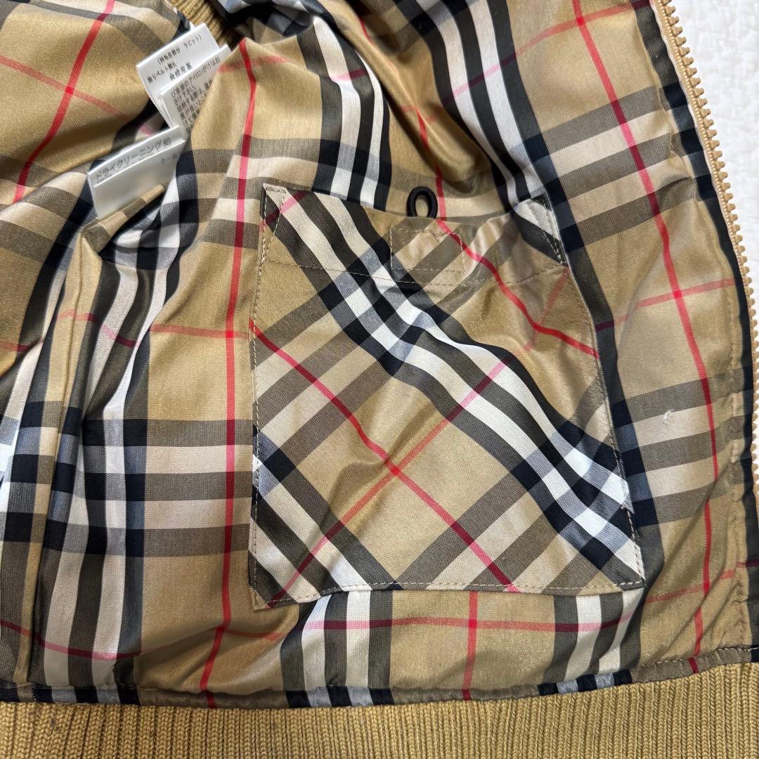 バーバリー Burberry ダウンベスト ノバチェック 刺繍 160Aベージュ