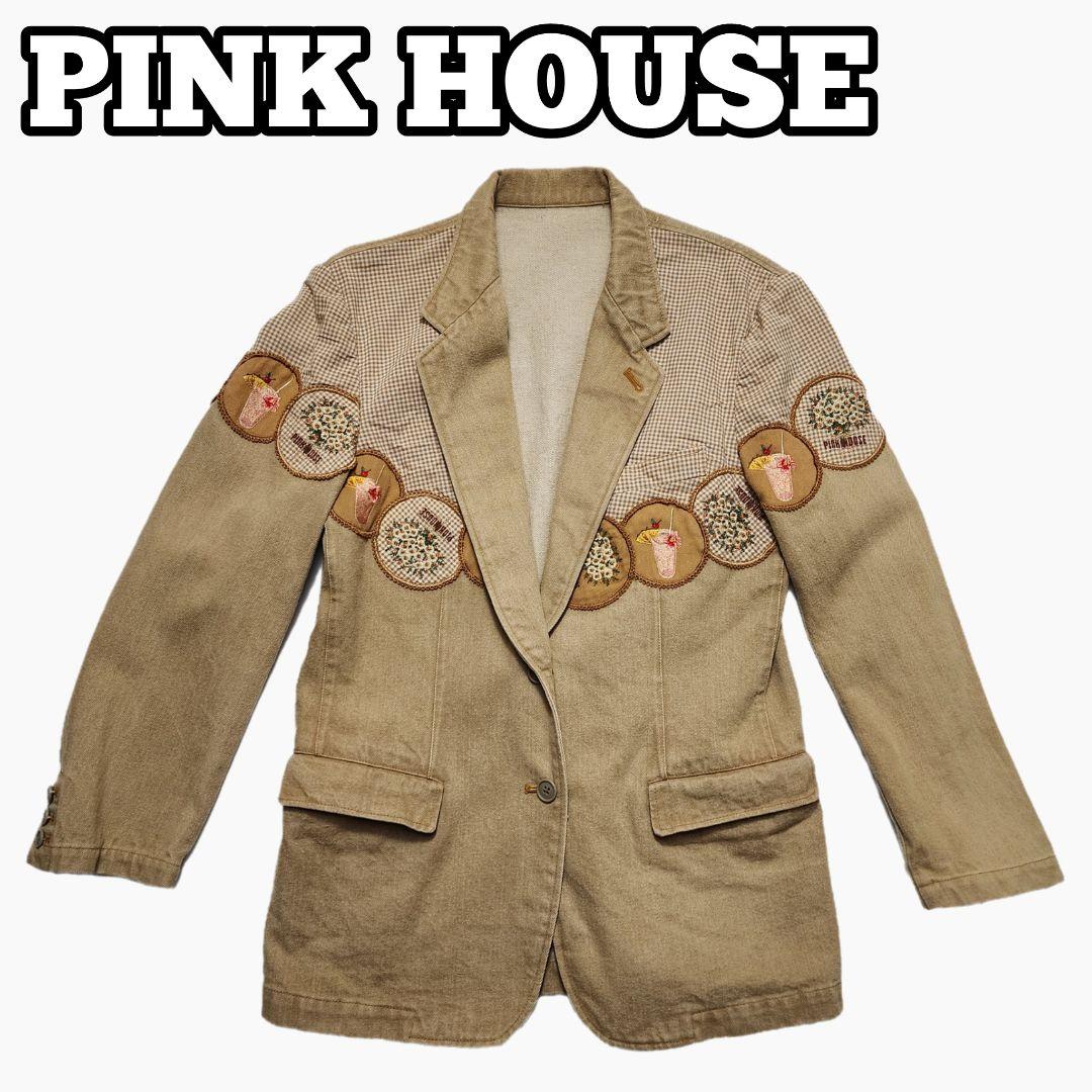 希少✨ピンクハウス PINK HOUSE テーラードジャケッ刺繍 カクテル