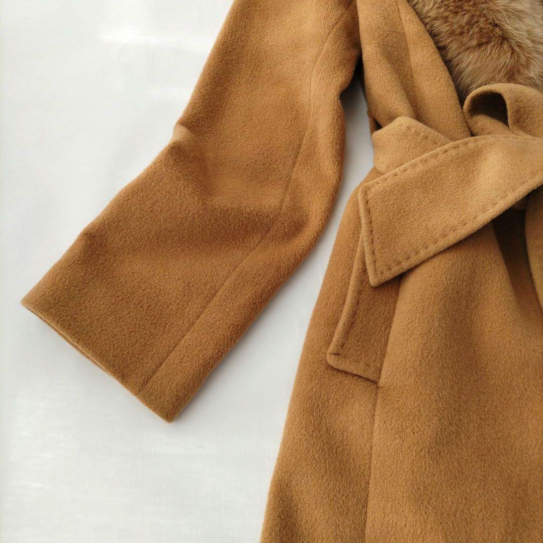 ピンキー&ダイアン フォックスファー ロングコート アンゴラ リボン M