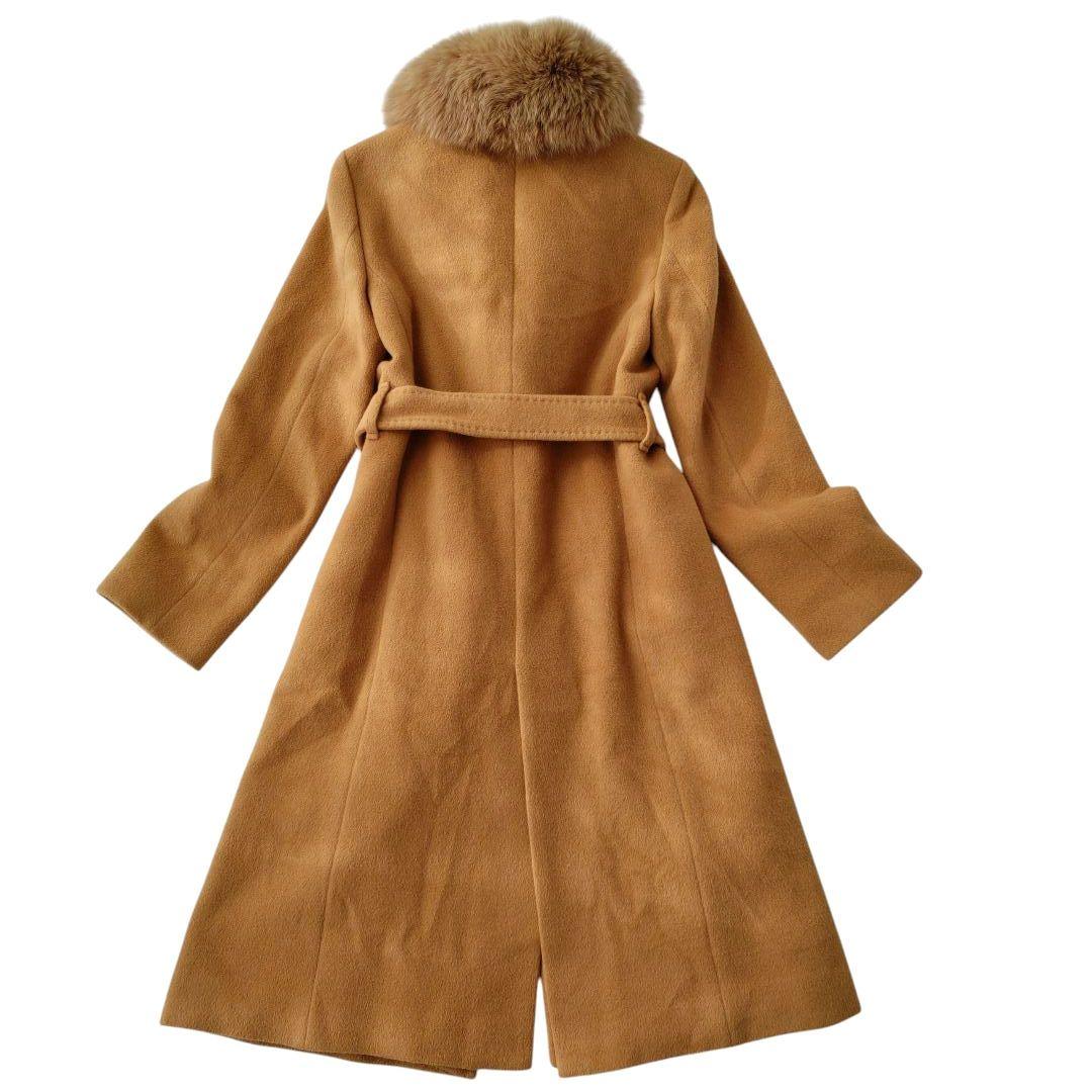 ピンキー&ダイアン フォックスファー ロングコート アンゴラ リボン M