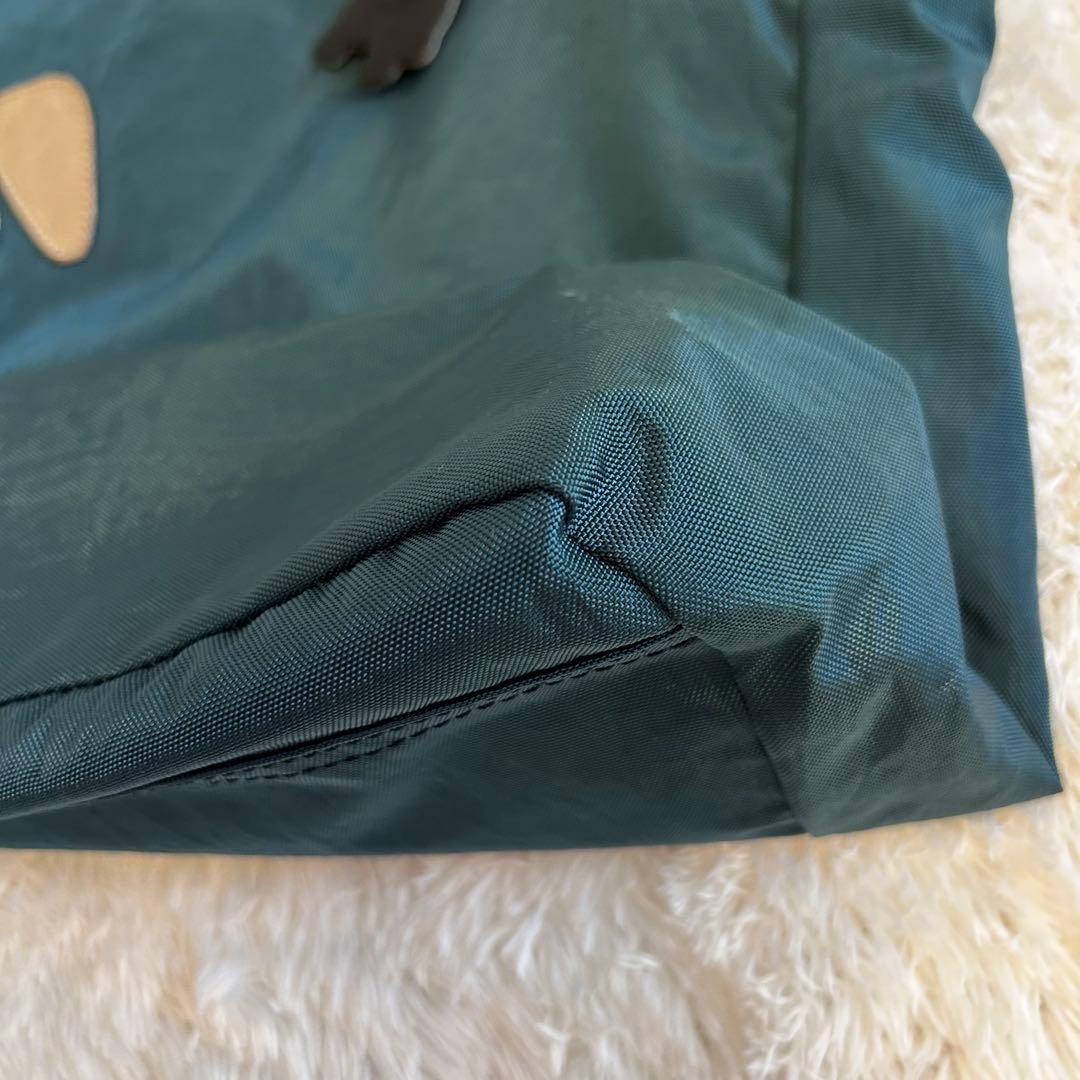 美品⭐︎IBIZA トートバッグ　ナイロン✖️レザー　ワンちゃんアップリケ