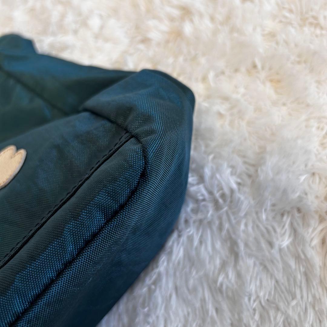 美品⭐︎IBIZA トートバッグ　ナイロン✖️レザー　ワンちゃんアップリケ