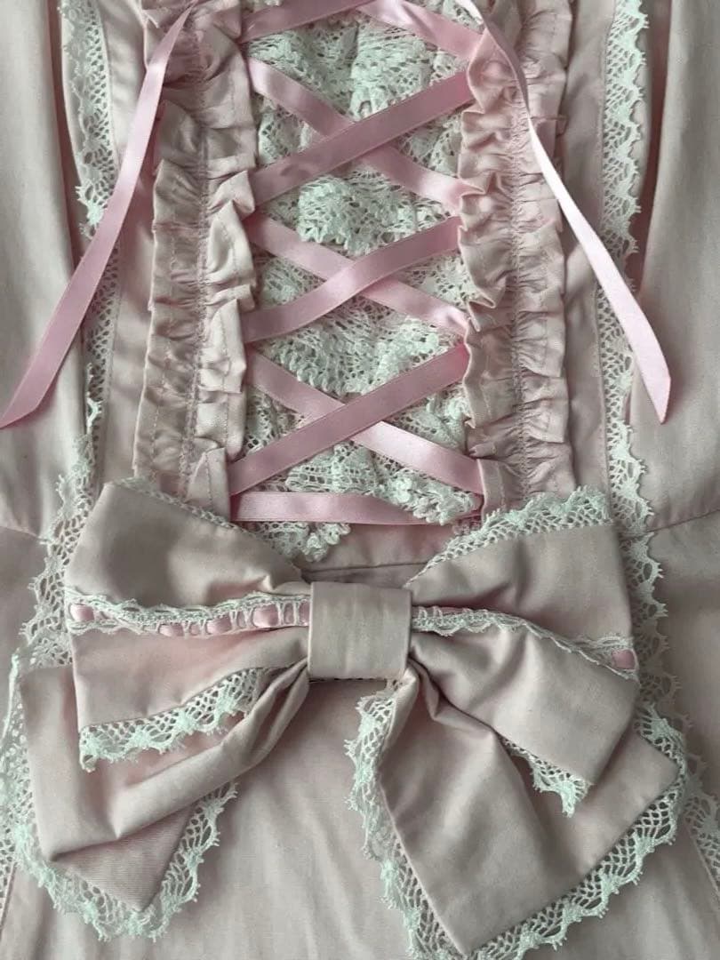 新品 タグ付 アンジェリックプリティ レースアップ 裾フリルジャンパースカート