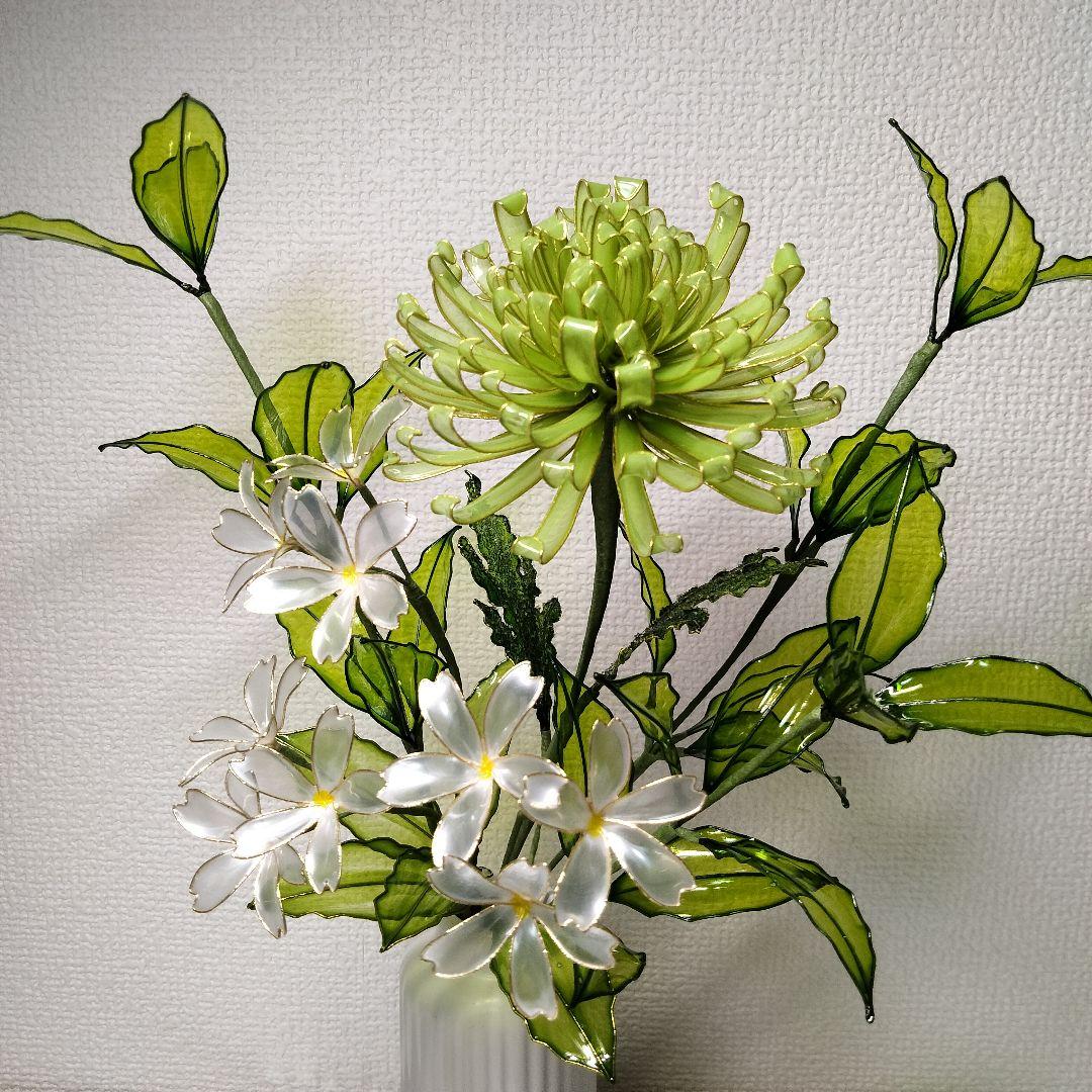 菊　リンドウ他　アメリカンフラワー✶ディップフラワー✶ディップアート