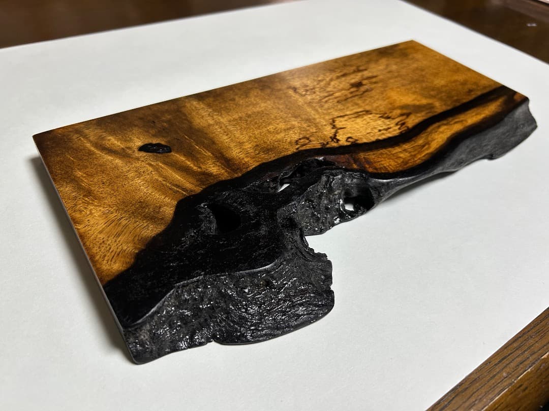 木製花台 (黒柿?)