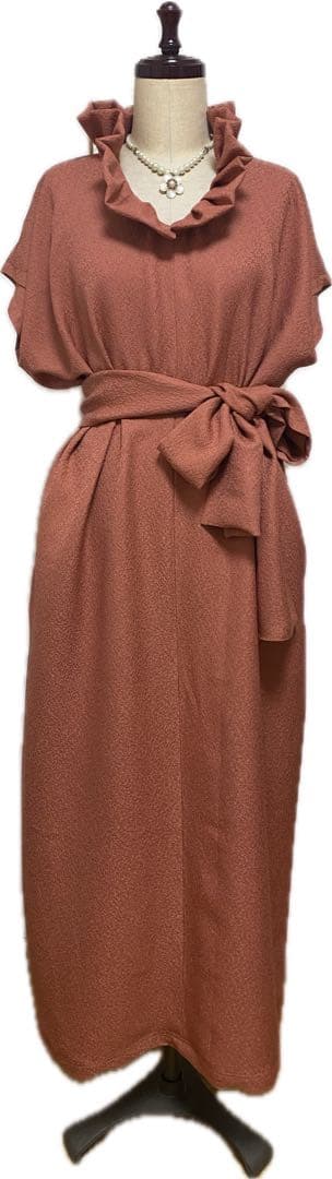 k*i様 着物リメイクワンピースマキシ丈とストール付き