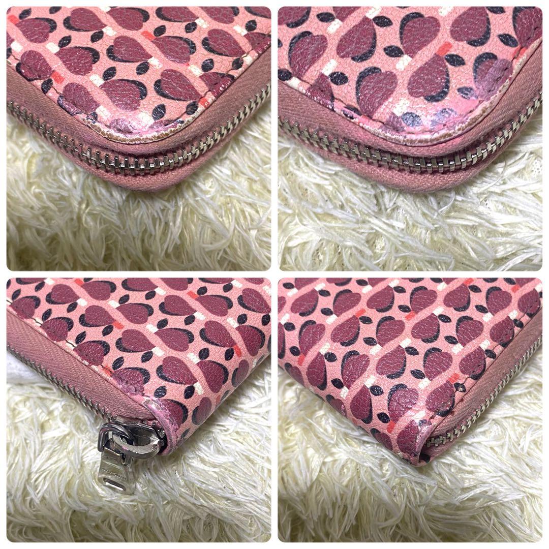 美品✨ MIU MIU ミュウミュウ マドラス レザー 長財布 ハート ピンク