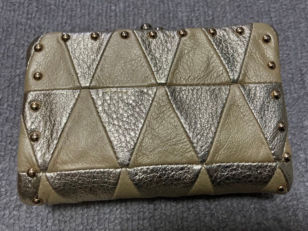 ANNA SUI レザー三つ折り財布 ゴールド アナスイ