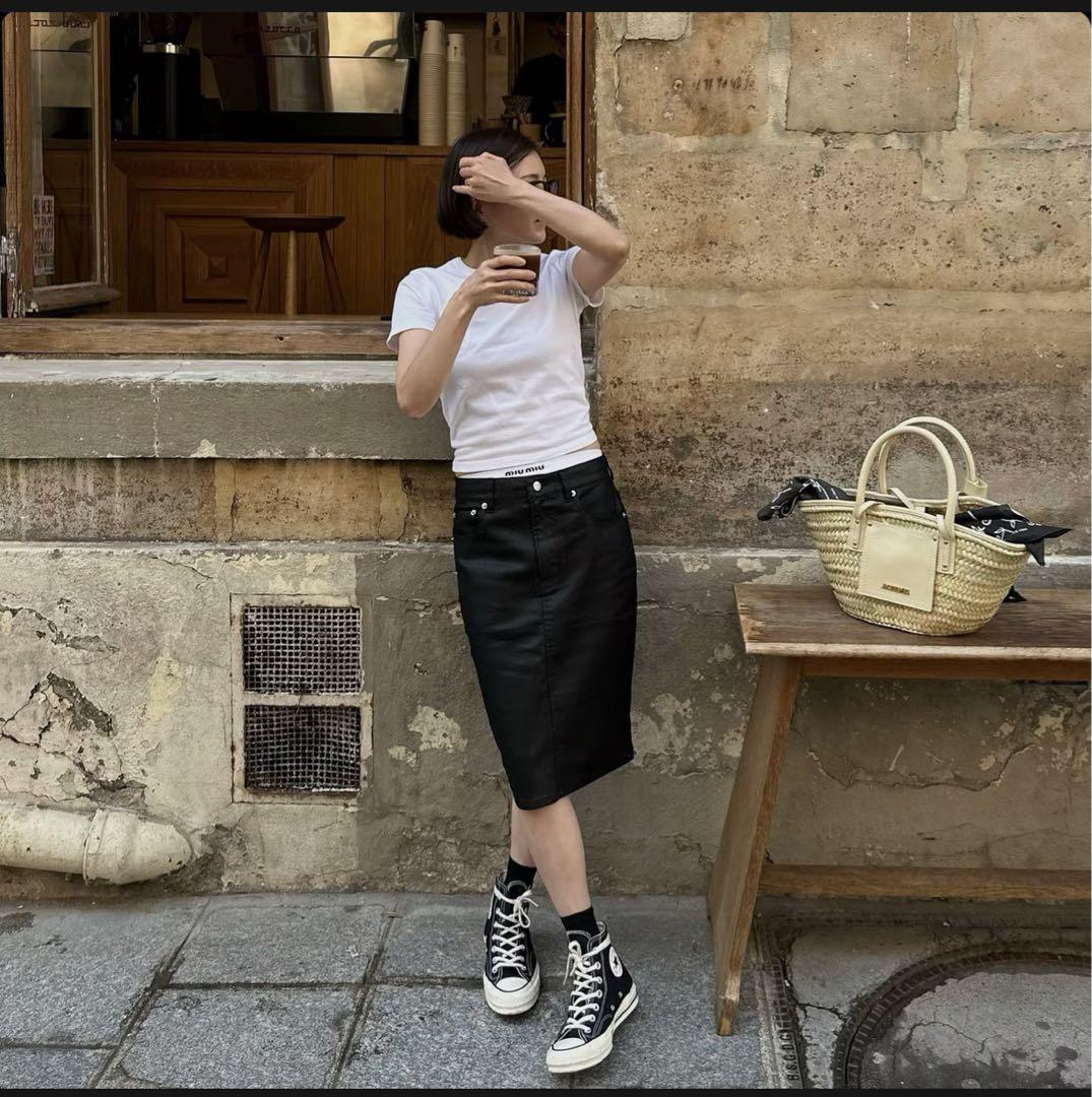 ok.soon×piccadilly DENIM MIDDLE SKIRT