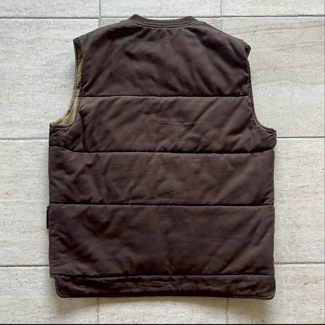 80's ダウンベスト　ブラウン　リバーシブル　XL