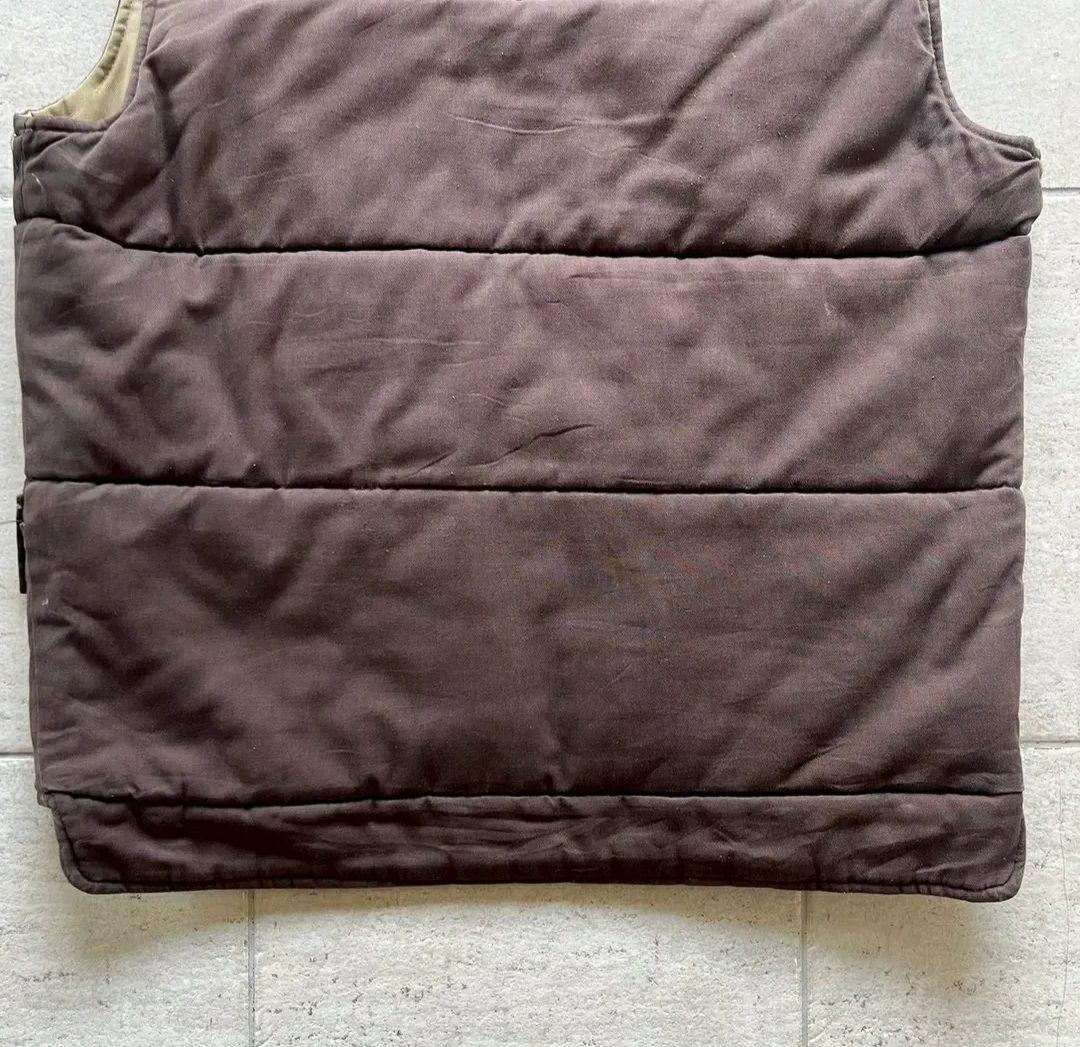 80's ダウンベスト　ブラウン　リバーシブル　XL