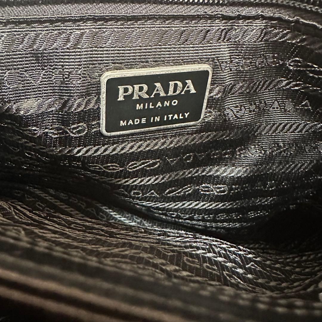 PRADA プラダ ロゴ スポーツ ミニトートバッグ ハンドバッグ ダークグレー
