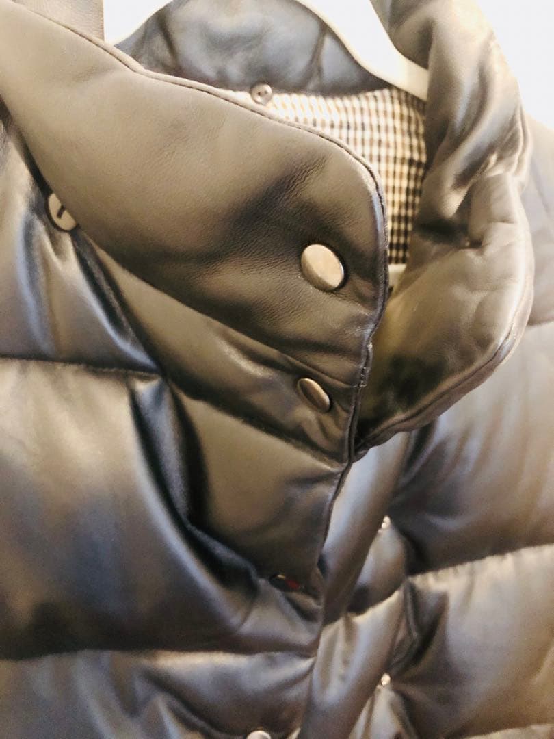 定価14万程　羊革　ダウンベスト　フード取外し可能