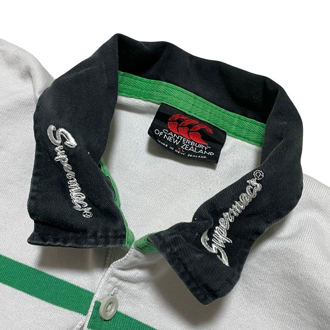 カンターベリー　ラガーシャツ　長袖　90s グリーン系　XL メンズ UK