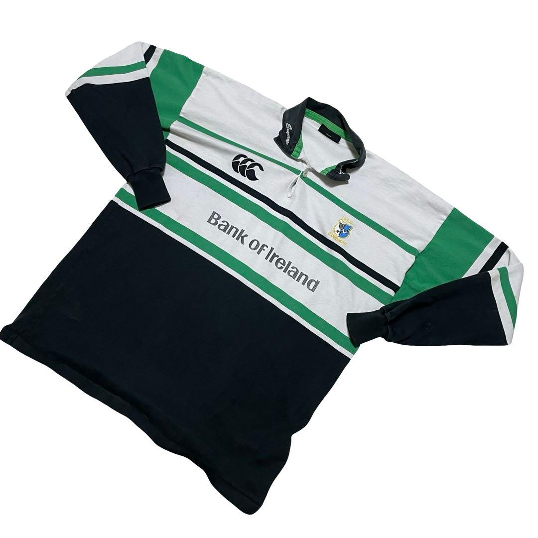 カンターベリー　ラガーシャツ　長袖　90s グリーン系　XL メンズ UK