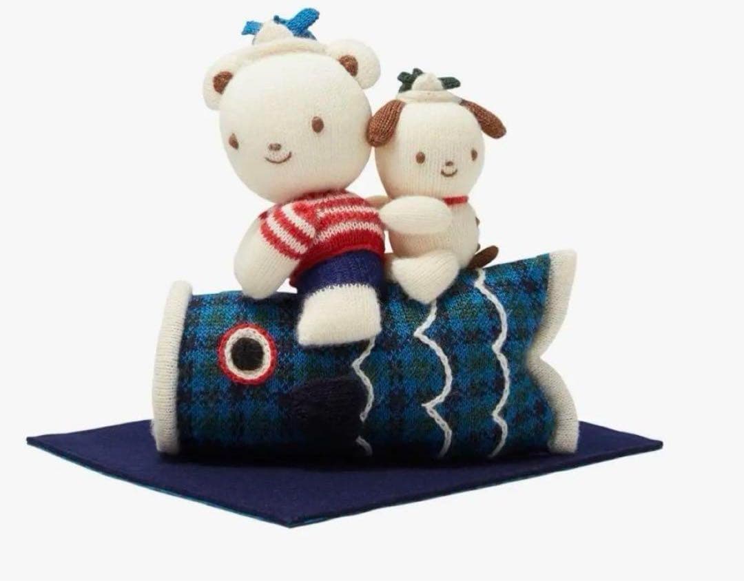 familiar ファミリア　五月人形 クマと犬のぬいぐるみ