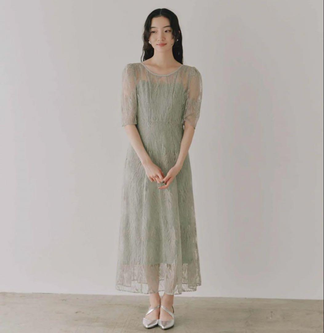 kaene カエン スパンコールアネモネドレス