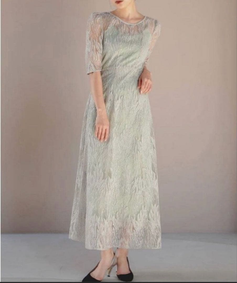 kaene カエン スパンコールアネモネドレス